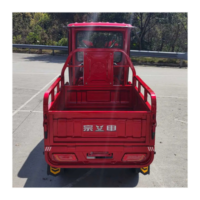 60V/72V Tricycle électrique Cargo Dump Truck avec cabine et tambour avant freins à tambour arrière