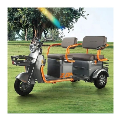 Tricycle électrique 351-500w avec siège passager et système de freinage à tambour avant à tambour arrière