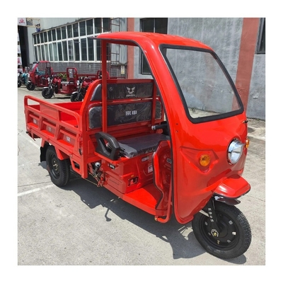 Tricycle électrique 1980mm à empattement avec cabine fermée et suspension arrière à 6 feuilles
