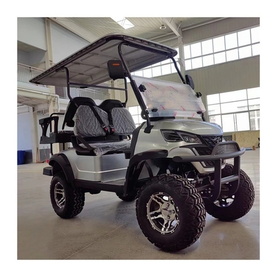 Voiture de golf électrique à quatre roues motrices à quatre places avec un espace libre minimal de 100 à 150 mm